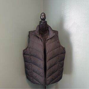 Lands’ End Black Puffer Down Vest - 1X
